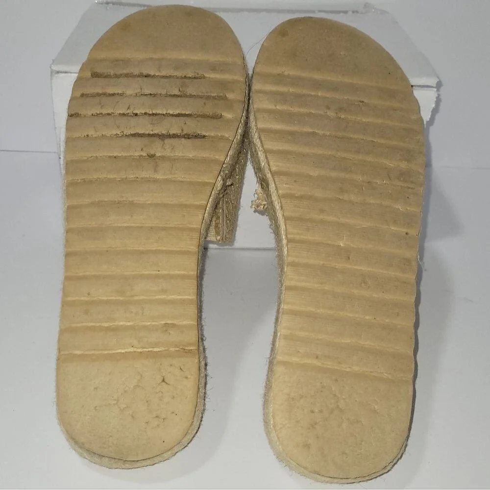 Beach By Matisse Size 10 Beige Espadrille Slide Sandals